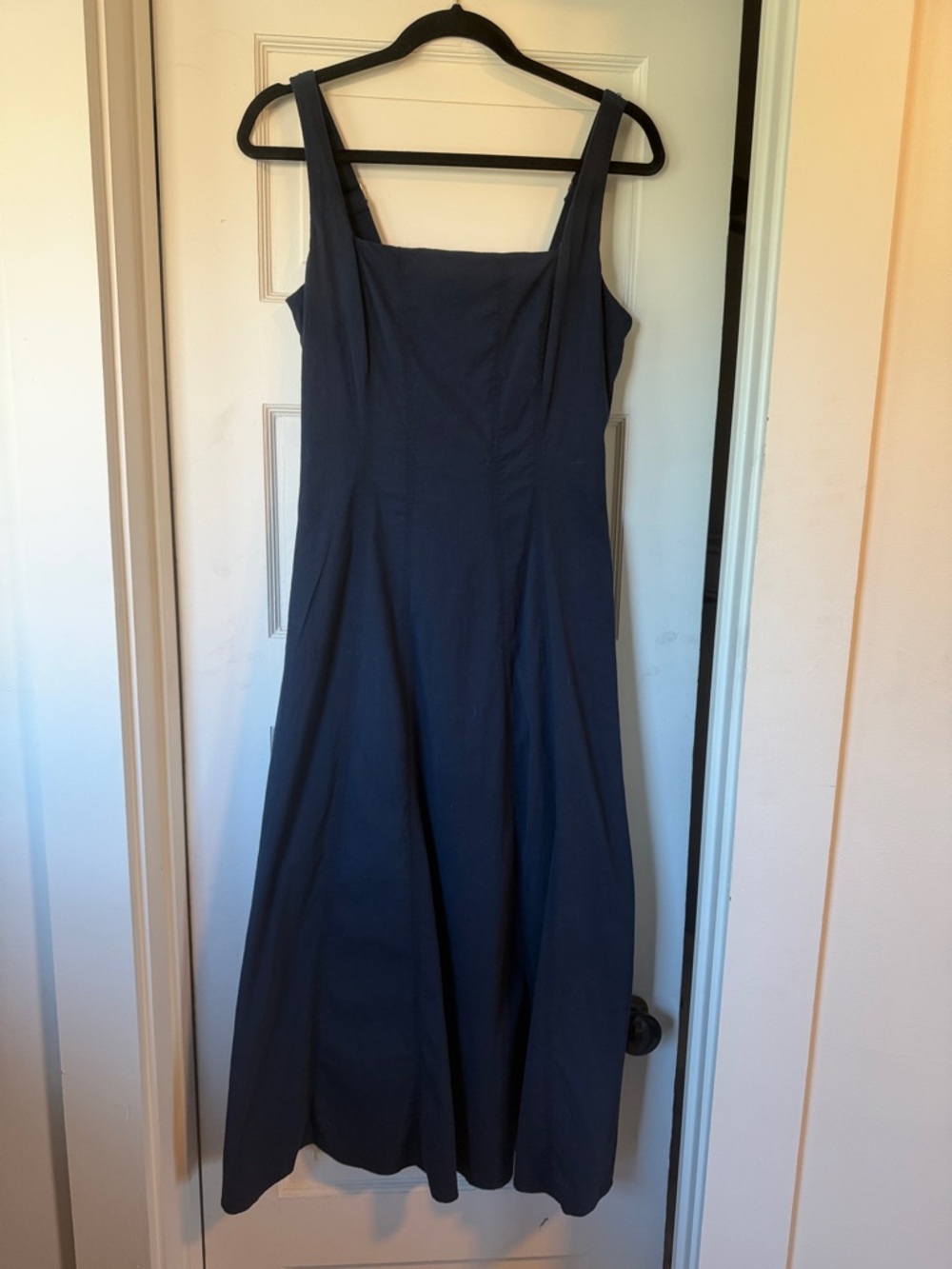 Abercrombie & Fitch Navy Square-Neck Maxi Dress